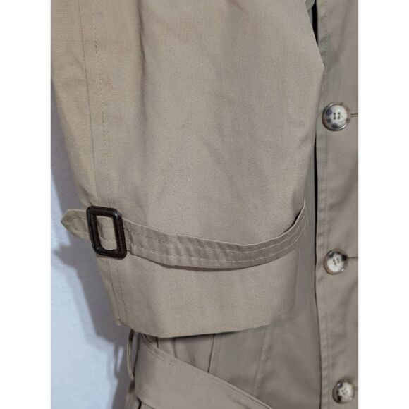 Vintage Clipper Mist All Weather Lined Trench Coat w/ Belt Men's Size 44 Long - Picture 10 of 15